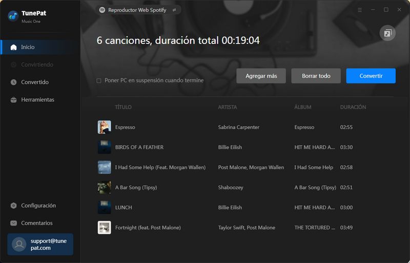 convertir Spotify a MP3 en lotes