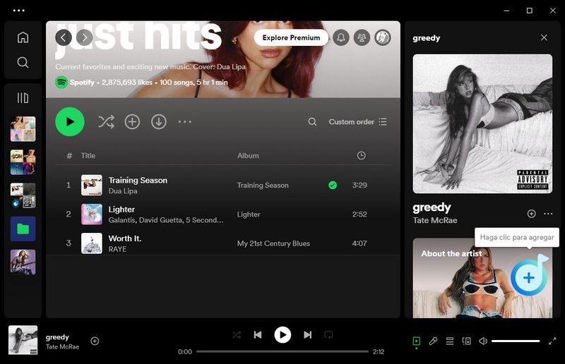 Añadir canciones de Spotify a TunePat