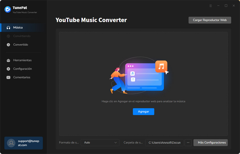 Interfaz de TunePat YouTube Music Converter