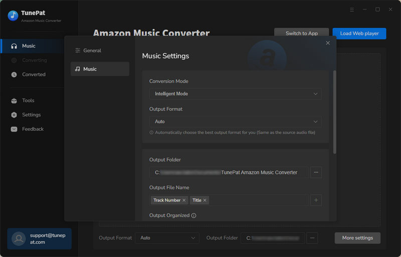 tunepat amazon music converter settings