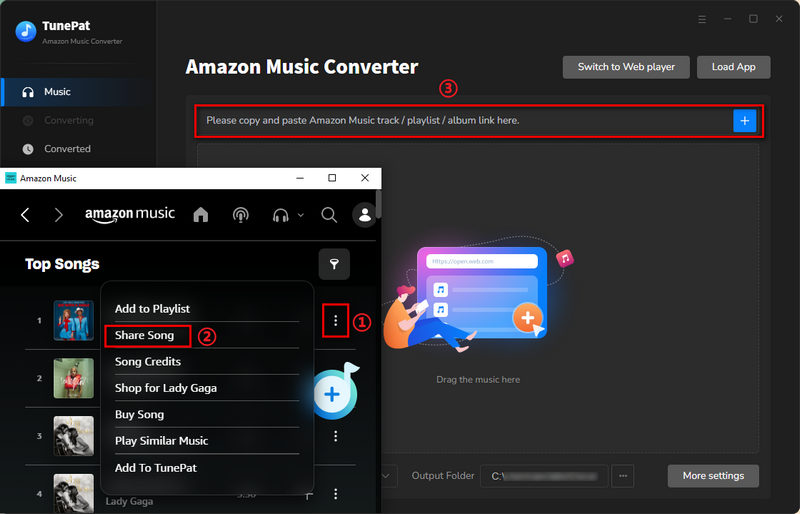 Add Amazon playlist to convert