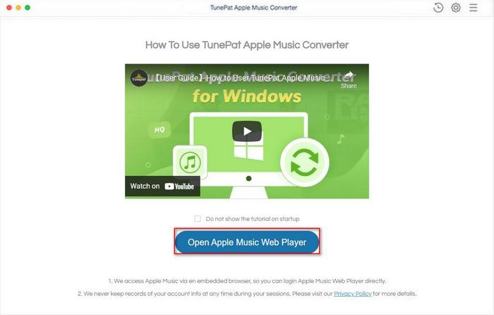 visit Apple Music web player