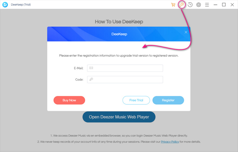 Register Deezer Music Converter