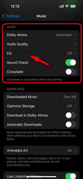 Use Apple Music EQ on iPhone