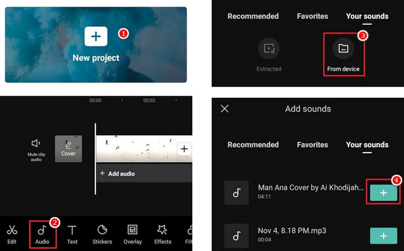 add youtube music to capcut on mobile