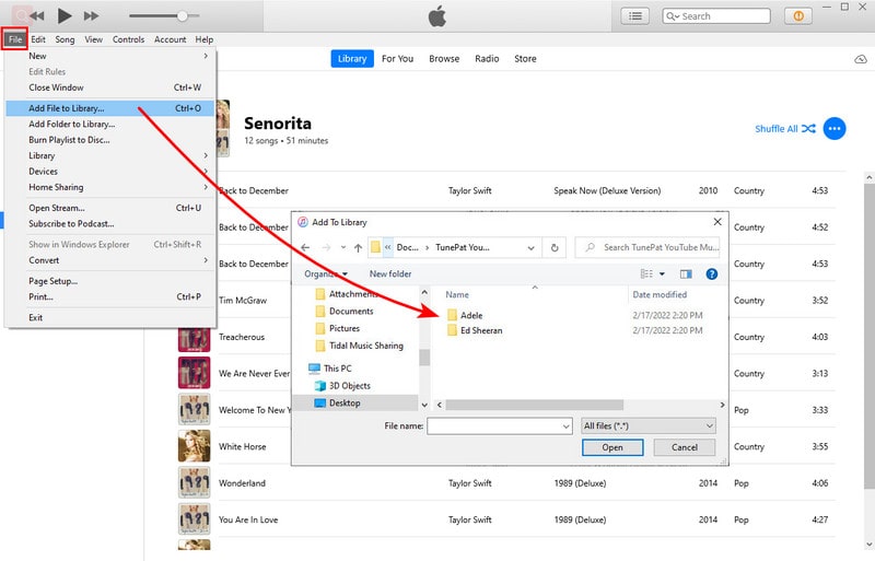add youtube music to itunes library