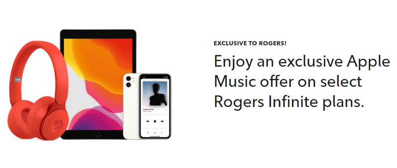 get apple music for free by Rogers infinite plans