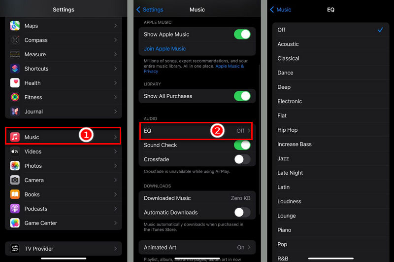 change equalizer on iphone