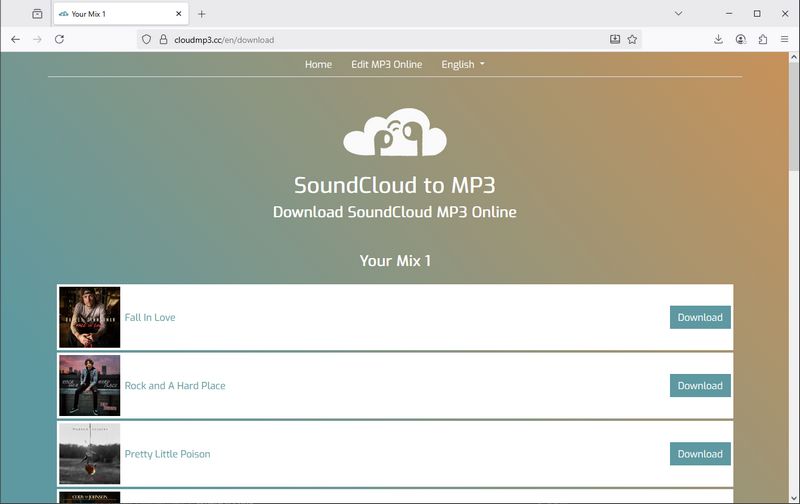CloudMP3.cc SoundCloud converter