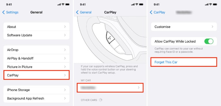 Disable the Apple Music CarPlay