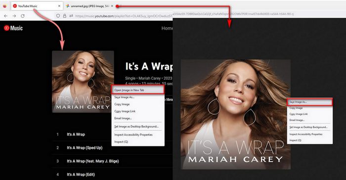 get cover from youtube music web player