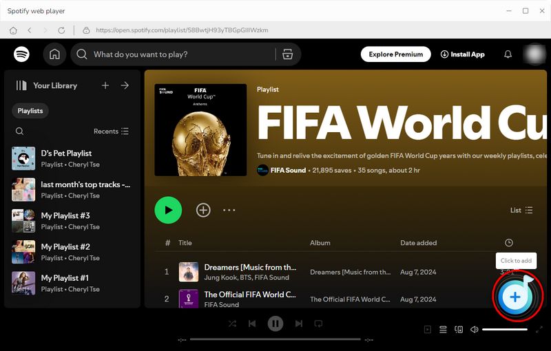 Add fifa songs from Spotify