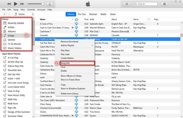 find apple music downloads via itunes