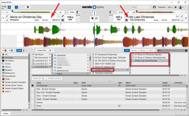 load qobuz songs on seratodj