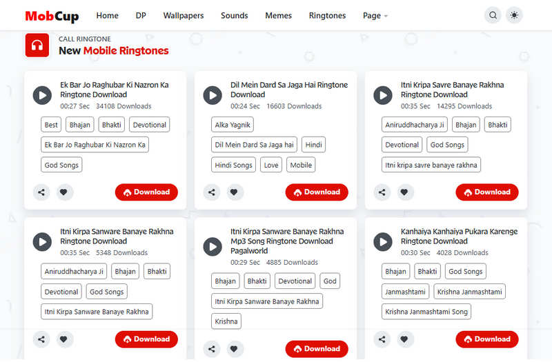 Mobcup Ringtone Download