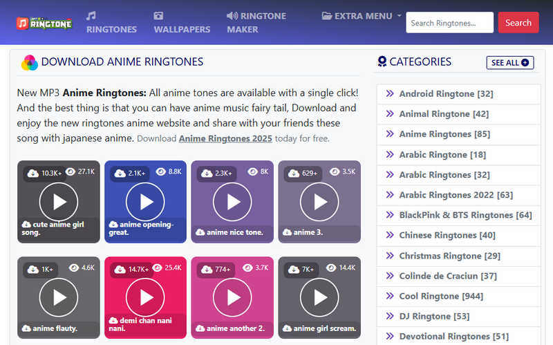 MP3Ringtone Download Free Anime Ringtones