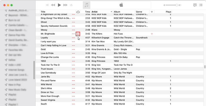 download songs via music app mac