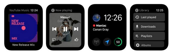 Youtube music best sale apple watch