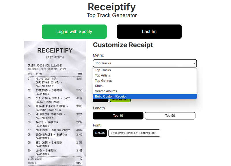 Receiptify