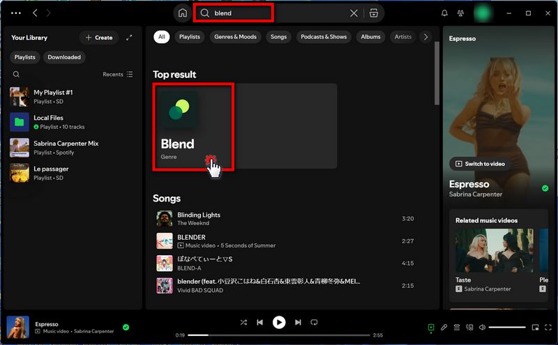 search blend