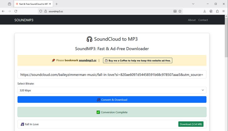 SOUNDMP3 soundcloud converter