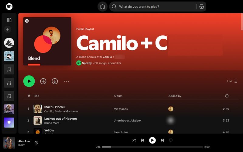 spotify blend with artist