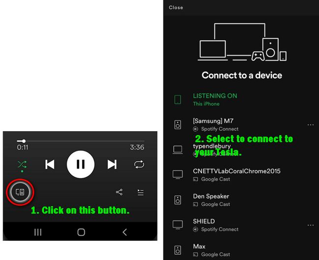 spotify connect to tesla