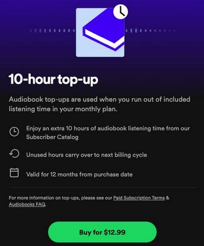 purchase spotify top ups