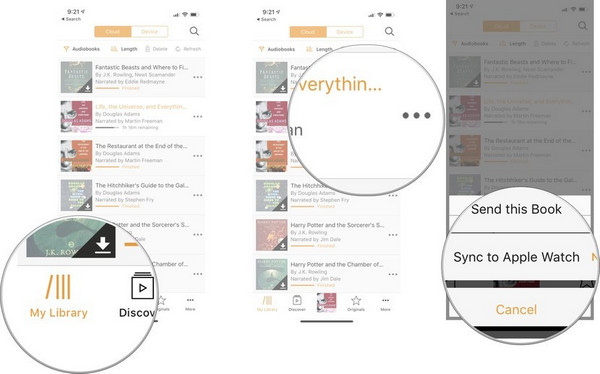 sync audible books to apple watch