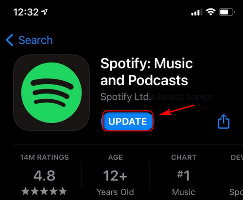 update spotify ios