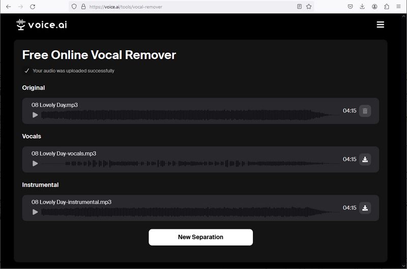 voiceai Vocal Remover