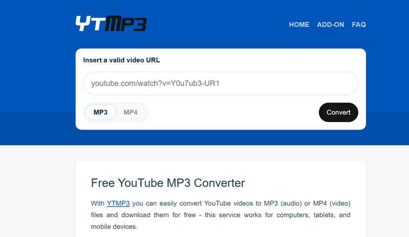 ytmp3.cc website