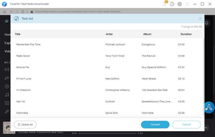 converting tidal music to local files