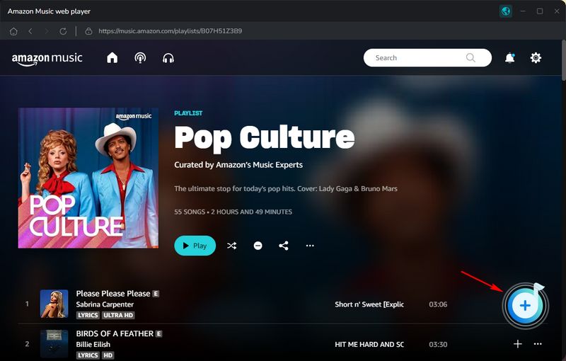 add Amazon Music to tunepat