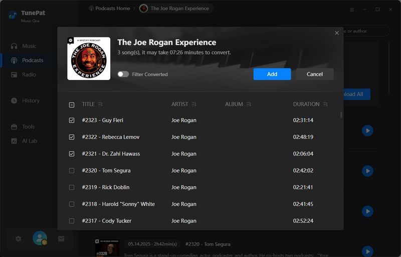 convert Morbid podcast for free