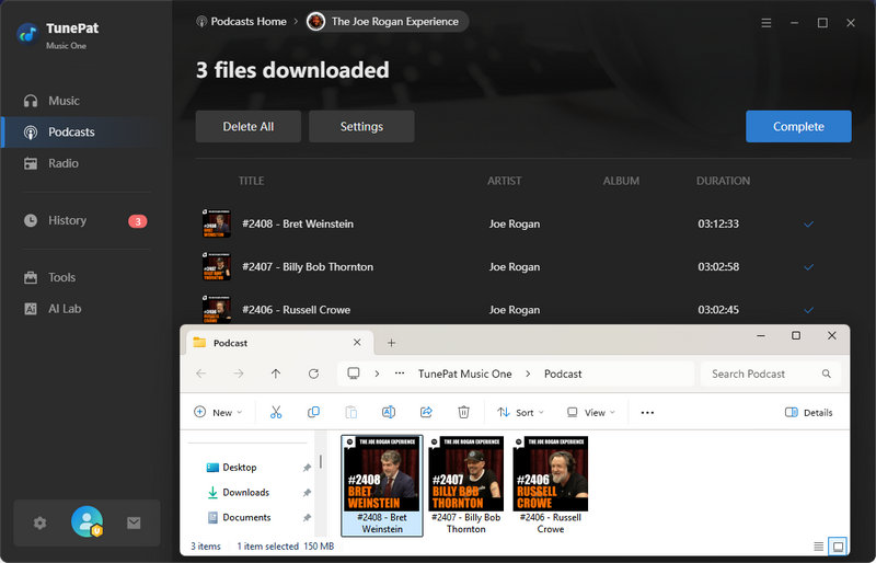 spotify podcasts mp3 files