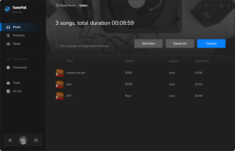 convert qobuz to mp3