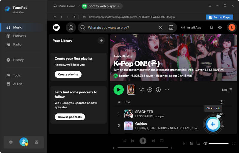 click to add kpop music