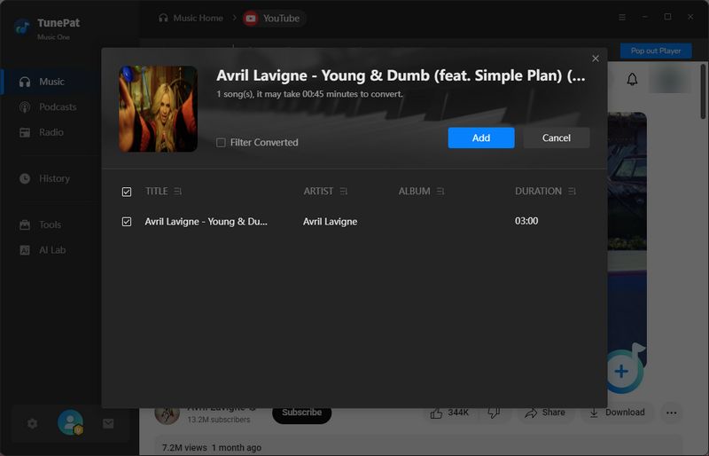 add video to TunePat