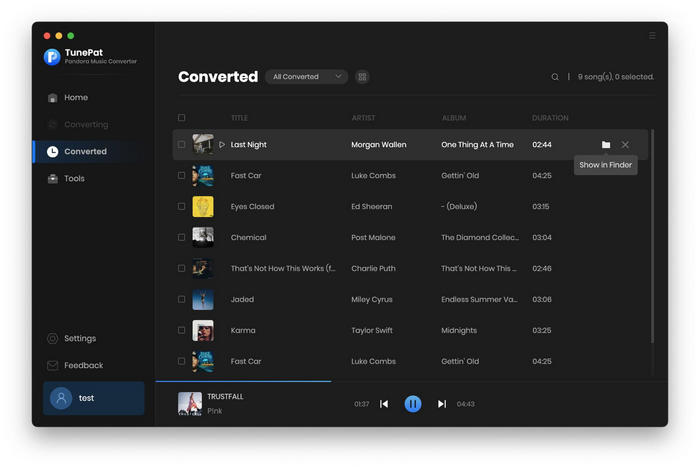 Convert Pandora music with TunePat Mac