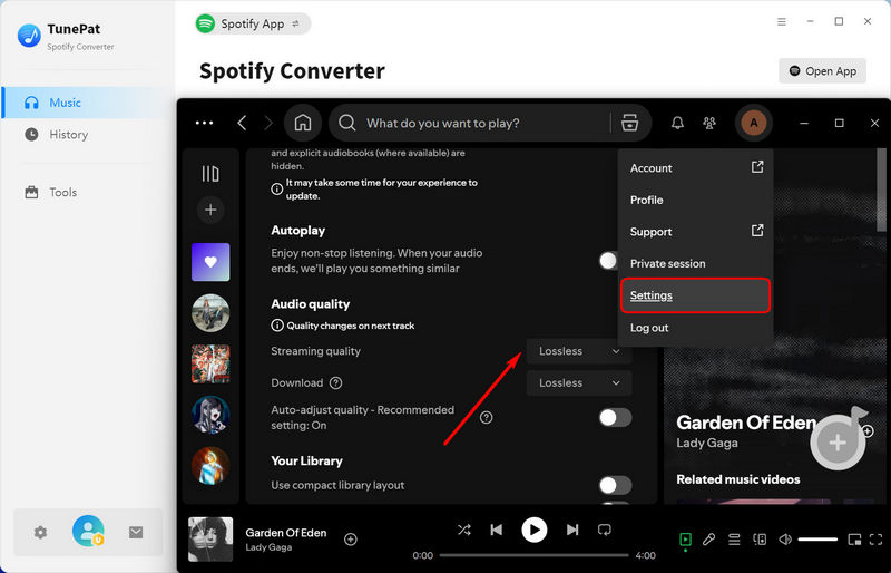 Customize output settings
