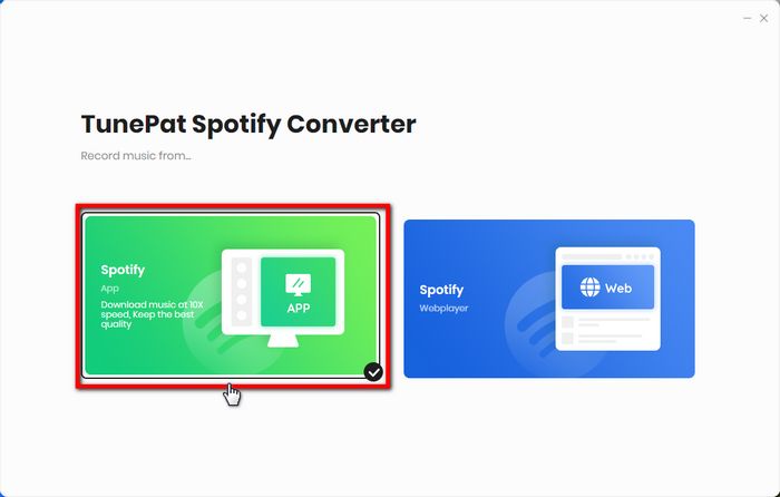 spotify converter main interface