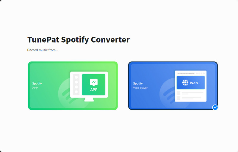 tunepat spotify converter webplayer mode