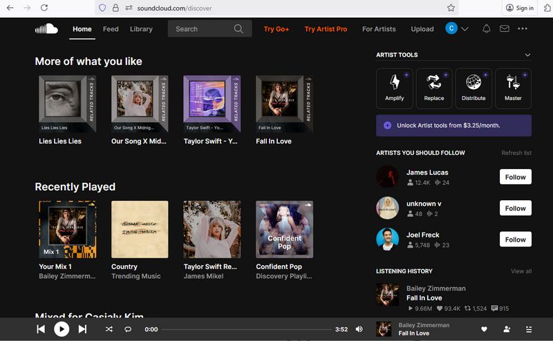 soundcloud ui