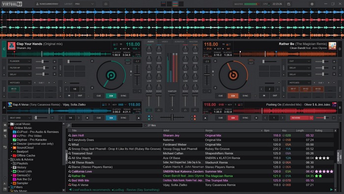 Virtual DJ deck
