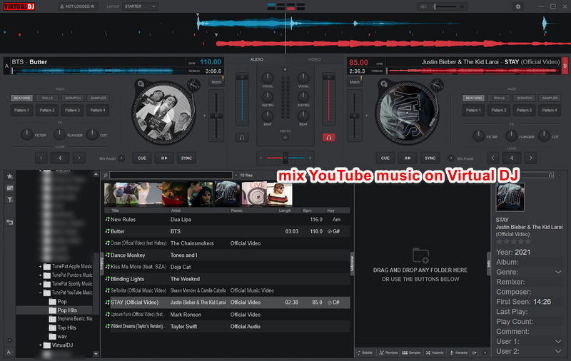 mix youtube music with virtual dj