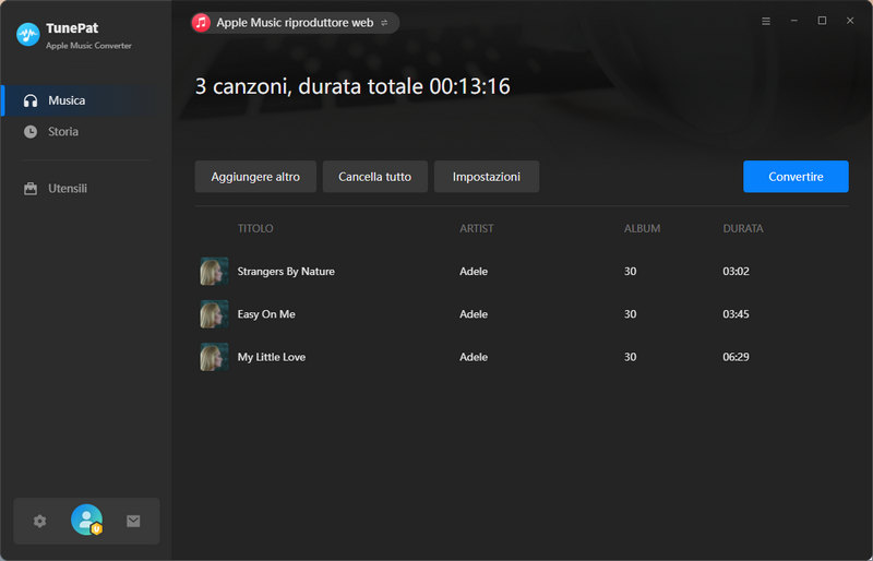 convertire le canzoni