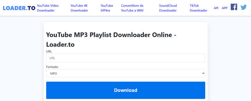 Loader.to YouTube MP3 Playlist Downloader