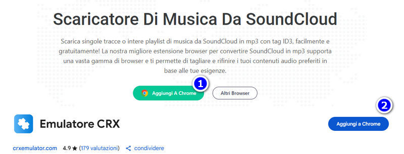 Aggiungi a Chrome