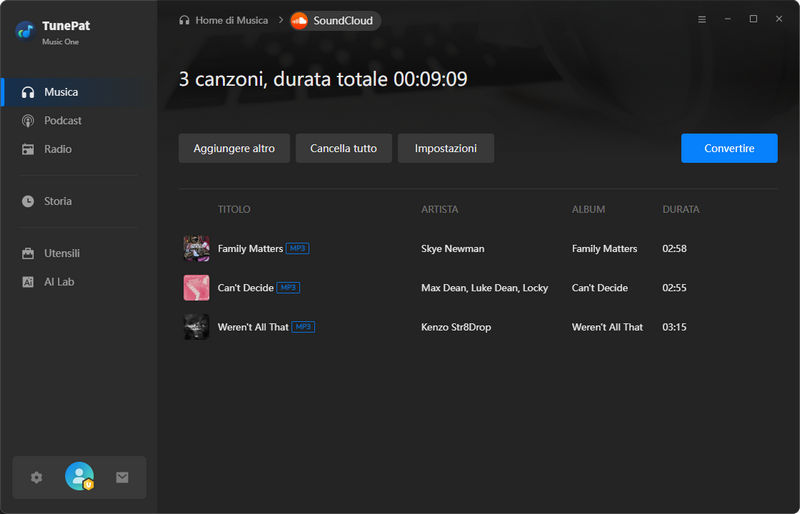 Converti musica